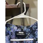 Sabina Musayev Lark Chiffon Floral Mini Dress Black Print Womens Size Medium Blue Photo 9