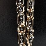 Tahari  Long Intertwined Chain Silver & Gold Tassel Photo 2
