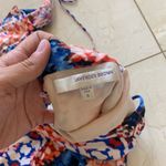 Lavender Brown Paisley Romper Criss Cross Back SzS Photo 2