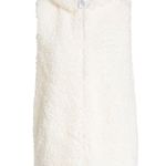 NWT Trouvé Faux Shearling Hooded Vest | One Size White Size undefined Photo 2