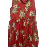 Metropolitan vintage red flower print dress size small Photo 0