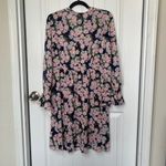 J.Crew  mercantile pink floral long sleeves chiffon dress size medium spring‎ Photo 2