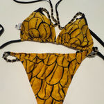 SAUVAGE CALIFORNIA yellow and black bikini set Size M Photo 0