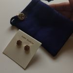 Tory Burch  Hexa Rose Gold Logo Earring New w/Tags Classic Luxury Date Night Photo 0