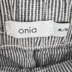 ONIA  Womens Pant Blue Stripe Linen Blend Summer Beach Travel Refined Lux Medium Photo 4