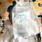 Kona Sol Kona Sol Floral Keyhole String Bikini Top Yellow Pink Black White Size M Summer Photo 8