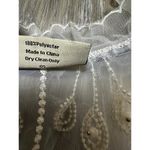 Lulla Collection Scallop Trim Pearl Bead Rhinestone Embellished Collar White Photo 6