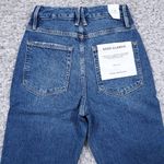 Good American  Good Classic Raw Hem High Rise Slim Straight Stretch Jeans 0 25 Photo 3