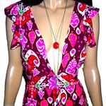 Maaji Pink Red Floral Boho Maxi Dress M Photo 1
