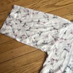 Flora Nikrooz  Pale Pink Satin Floral Striped Robe L/XL Photo 3