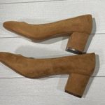 Just Fab Tan Micro Suede Liza Rounded Toe Block Heels Size 8 Photo 46