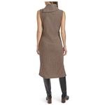 Andrew Marc  Mocha Ribbed Sleeveless Funnel Neck Midi Dress M NEW Photo 4