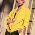 Jaeger London Vintage Black Wool Beaded Stripes Women’s Pullover Sweater Photo 6