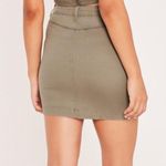 Missguided Olive Green High Rise Mini Denim Skirt 6 Photo 1