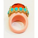 NWT Parker Kennedy “Candi” Statement Cocktail Ring Size 7/8 MSRP $90 Blue Photo 8