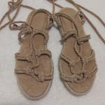 Joie  Ceasar Tan Suede Leather Gladiator Lace Up Espadrille Sandals NWOT Photo 4