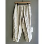 LL Bean 100% Linen Flowy Pants Size 6 Boho Casual Summer Beach Fall Tan Photo 6