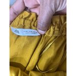 ZARA Rustic Mustard Yellow Smocked Linen Blend Off The Shoulder Mini Dress Sz M Photo 4