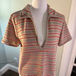 ZARA  Women's 70s Retro Style Cropped Pullover Knit V-Neck Collared Sweater Top M Photo 5