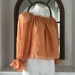 1. State  xRevolve Off-The-Shoulder Peplum Blouse in Toasted Nut Size S, New w/Tag Photo 3