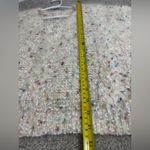 POL  Oversized Chunky Fuzzy Confetti Balloon Sleeve Knit V Neck Sweater Medium Photo 6