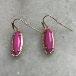 Kendra Scott  Eleanor Small Drop Earrings Magenta Gold genuine stone Jewelry New Photo 2