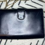 Gucci Vintage GG  Vintage Black Leather Clutch Purse Convertible Gold Strap Chain Photo 3