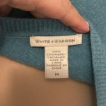 White + Warren Teal Cashmere Sweater Size M Photo 5