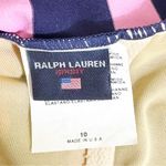 Ralph Lauren Vintage  Sport Pink Navy Striped One Piece Swimsuit size 10 Photo 2