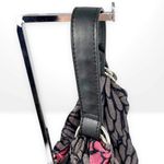 00s Unbranded Vintage Pink Purple Floral Cloth Shoulder Bag Photo 2