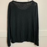 Victoria's Secret  Black Sheer Lightweight Scoop Neck Sweater Photo 1