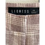 LIONESS Mulholland Pants Cream Brown Plaid New XS Photo 4