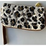 Betsey Johnson Envelope Leopard Print Wristlet Zip Top Pouch Purse Bag Handbag Photo 12
