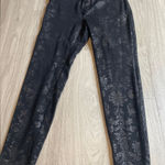 Hue  Black and Silver Patterned Leggings Photo 0