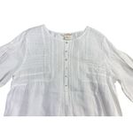 *Sundance White Linen Top Womens XL Boho Beach Coastal Grandma Peasant Blouse Photo 3