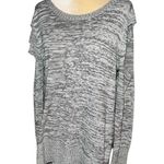 Ashley Stewart  peekaboo sleeved flared hem gray sweater! Photo 5