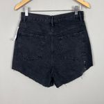 PacSun NEW Dad Jean Shorts Womens 28 Black High Rise Cut Off Button Fly Denim Photo 7