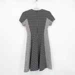 LELA ROSE Micro Check Flared A Line Dress Black Size 2 Photo 5