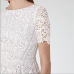 Reiss NEW NWT Eleania Lace Fit & Flare Open Back Dress In Off White/Ash Photo 3