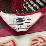 Vintage 90s Y2K Yunzhicheng Scenic Print Tunic Top Silky Draped Red Multi OS Size undefined Photo 2