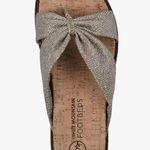 White Mountain Brand New  Footbeds Women's 8.5M Gold Glitter Slip On Sandals Photo 0