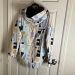 Free People Singing In The Rain Jacket Womens small Pastel Hooded Packable Multiple Photo 10