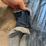 American Eagle  Hi-Rise Shortie Denim Jean Shorts Medium Wash Roll Cuff Size 10 Photo 3