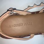 Sincerely Jules Women's Strappy Studded Sandals Beige Size 8.5 Summer Casual Tan Photo 4