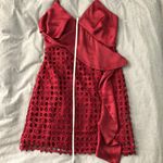 Lucy Paris NWOT Ruffle Red Lace Dress Photo 13