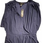 White House | Black Market NEW WHBM Dress Medium Blue Polyester Spandex Slit Back Photo 3