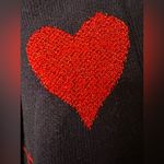 Anthropologie women's Small navy blue All Over HEART Cardigan Sweater Photo 3