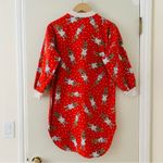Bold Spirit Christmas Reindeer Flannel Nightgown Sz S Red Photo 4
