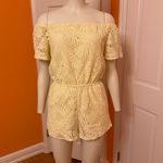 BB Dakota Yellow Lace Romper Photo 1