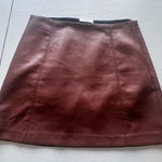 Babaton  Burgundy Mini Skirt Photo 0